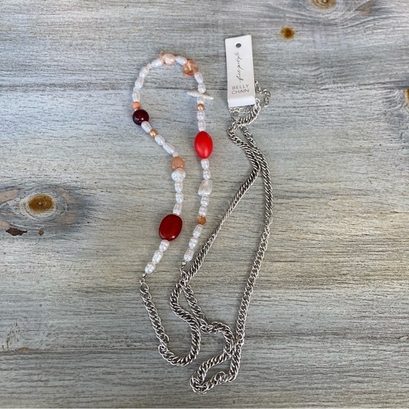 Free People Jewelry - NWT Free People Oyster Pearl Marigold Belly Chain